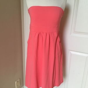 J.Crew 6 pique cotton sun dress lobster pink